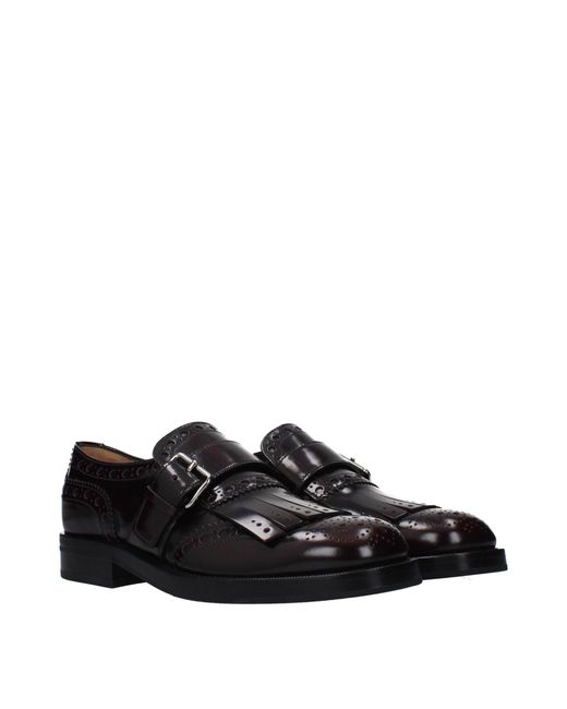 Church's Black Phillis Moccasins /Burgundy Leather