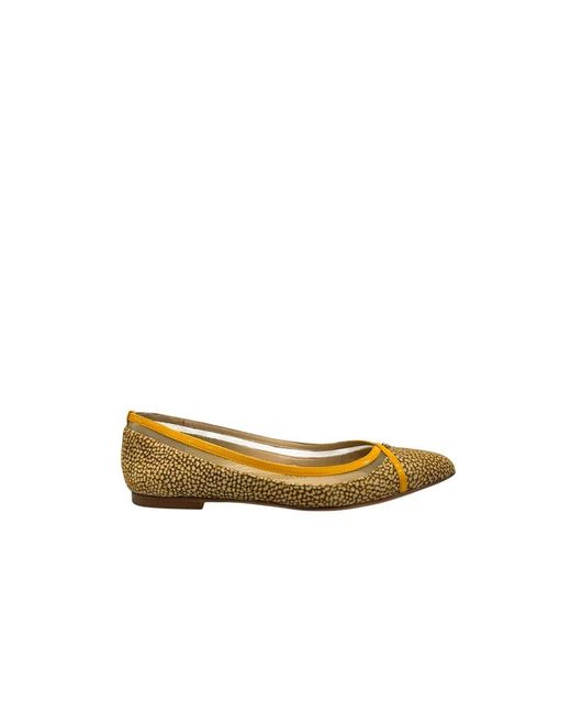Borbonese Yellow Leather Sandal