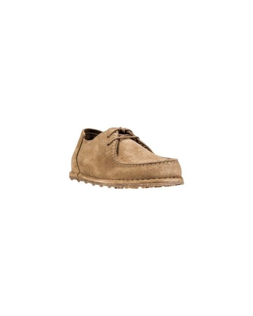 Birkenstock Natural Gray Suede Leather Lace