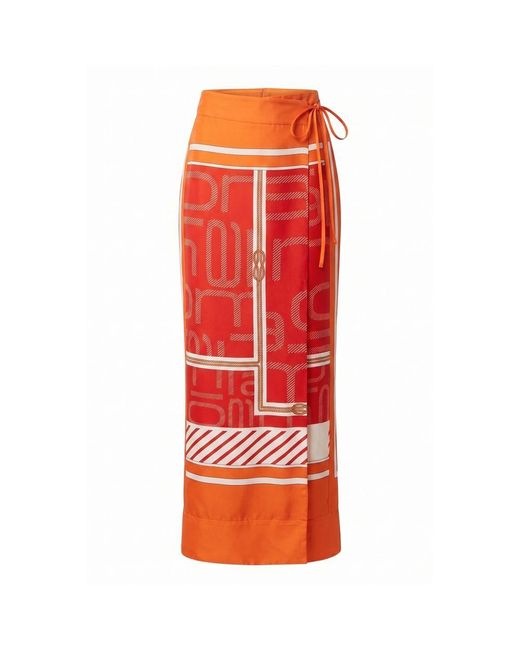 Malo Red Orange Silk 's Pant