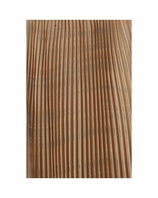 Fabiana Filippi Brown Polyester Midi Skirt