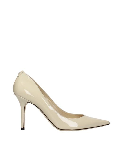 Jimmy Choo Metallic Beige Leather High Heel Pumps