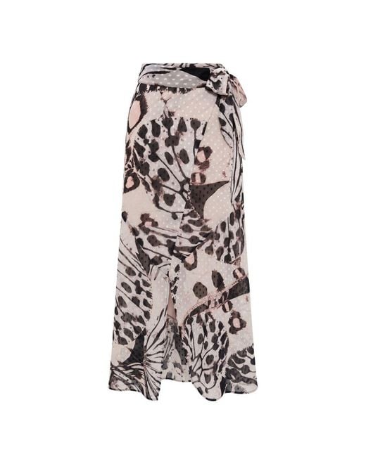Trussardi Multicolor Pink Polyester Skirt