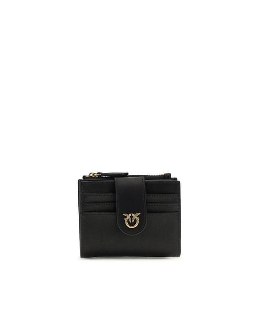 Pinko Black Calf Leather Bos Taurus Wallet