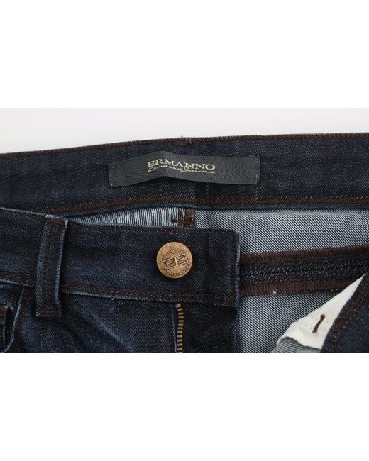 Ermanno Scervino Blue Chic Dark Skinny Jeans