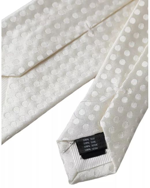 Dolce & Gabbana Natural Polka Dot Necktie for men