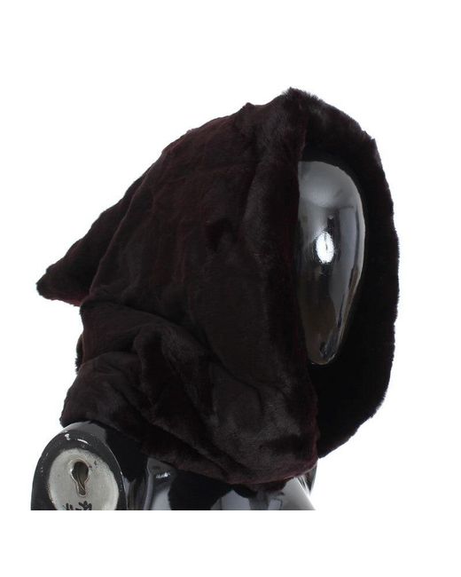 Dolce & Gabbana Black Exclusive Weasel Fur Hooded Scarf