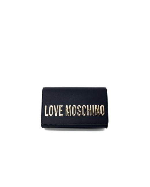 Love Moschino Blue Black Polyethylene Handbag