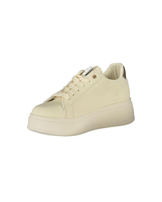 Laura Biagiotti Natural Beige Polyurethane Sneaker
