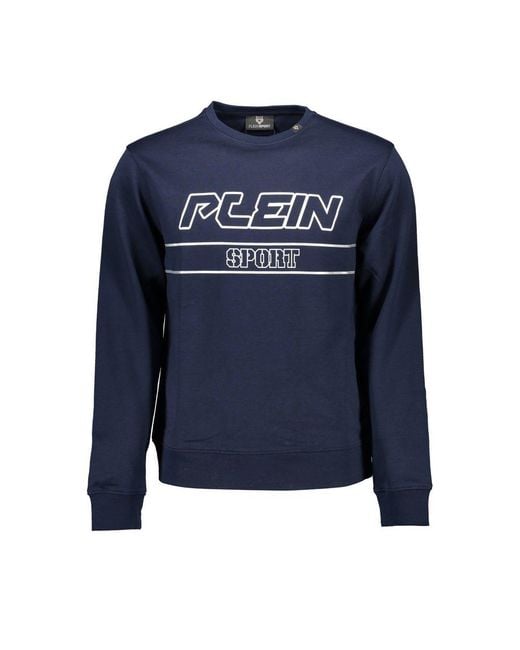 Philipp Plein Blue Cotton Sweatshirt for men