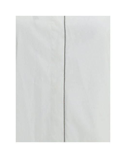 Brunello Cucinelli White Cotton Dress Shirt