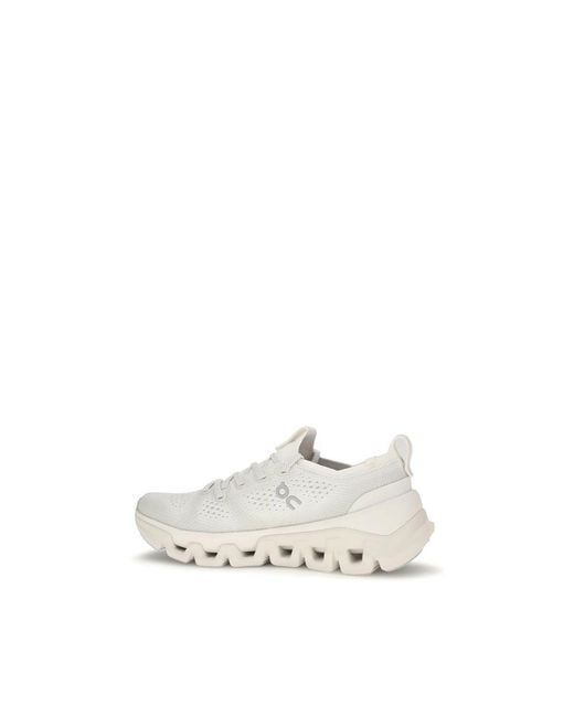 On Shoes White Fabric Athletic Sneakers for men