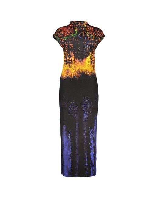 Desigual Blue Black Viscosa Dress