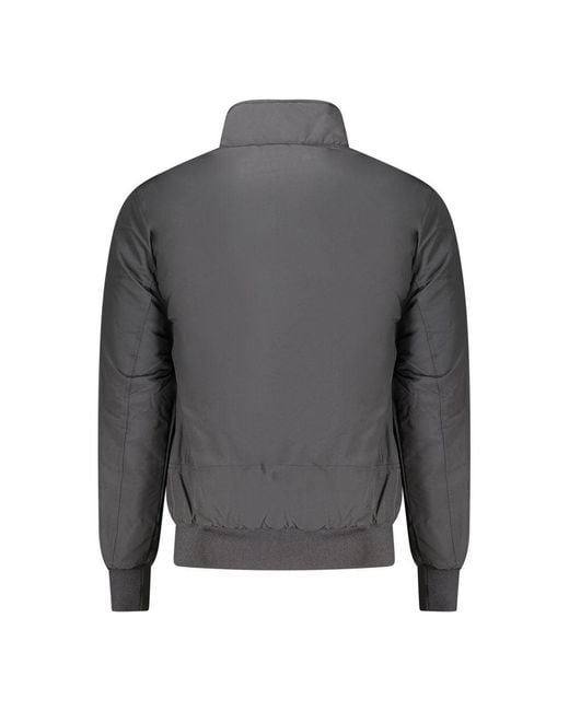 North Sails Gray Black Polyester Men Jacket for men