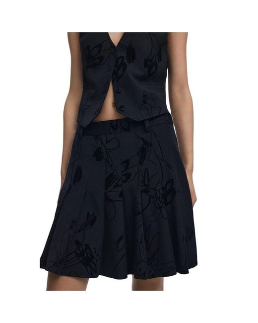 Desigual Black Polyester Mini Skirt