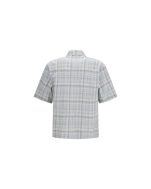 sunflower Gray Blue Cotton Pattern Shirt for men