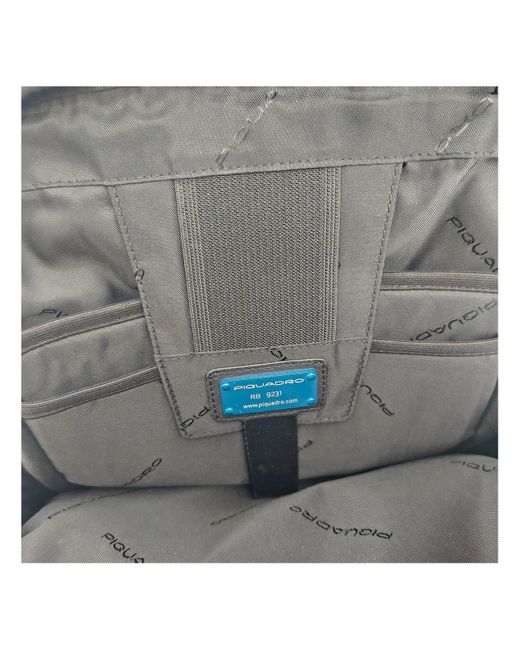 Piquadro Black Leather Backpacks for men