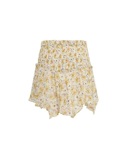 Isabel Marant Natural Beige Viscose Mini Skirt
