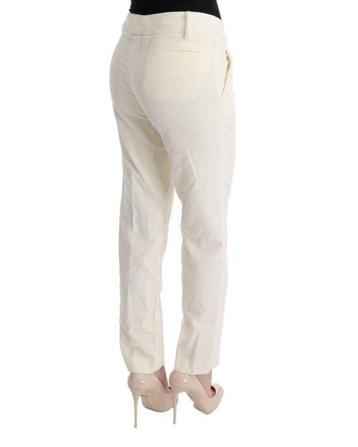 Ermanno Scervino White Chic Regular Fit Pants