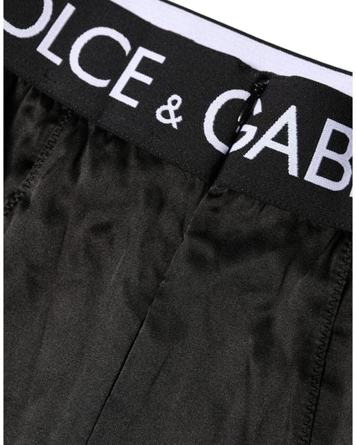 Dolce & Gabbana Black Logo Girdle High Waist Panty Underwear