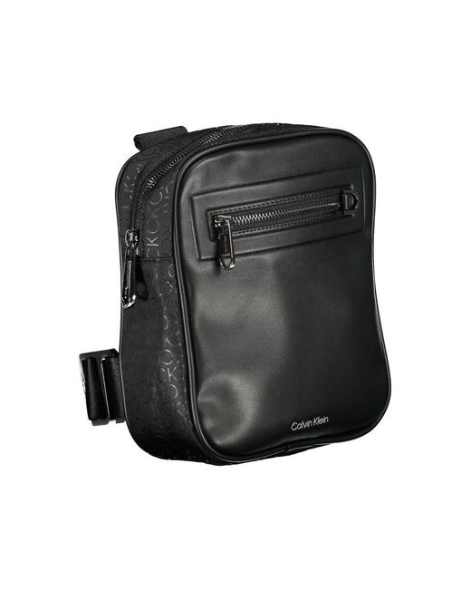 Calvin Klein Black Sleek Urban Shoulder Bag With Contrast Details for men
