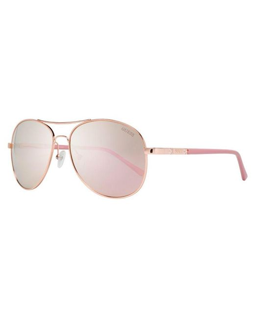 Guess Pink Metal Sunglasses
