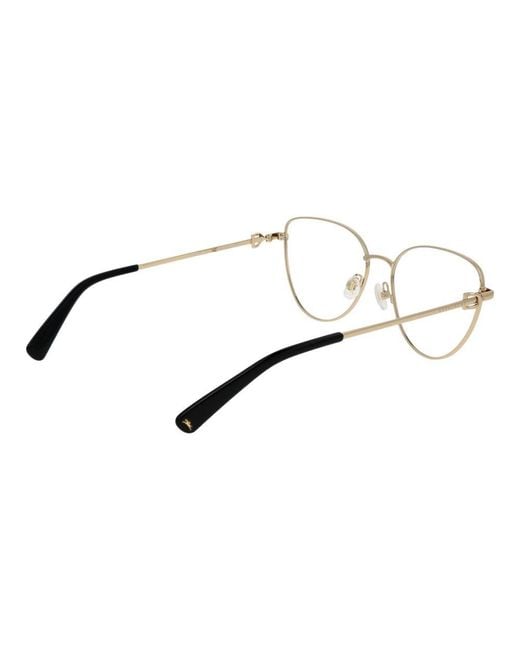 Longchamp Brown Black Metal Glasses (frames)