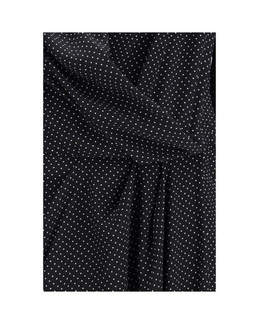 Sa Su Phi Black Silk Long Dress