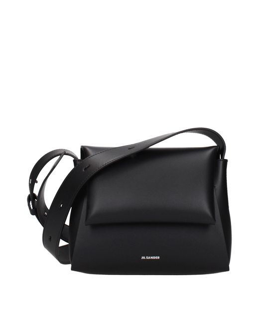 Jil Sander Black Leather Crossbody Bag