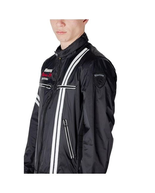 Blauer Black Polyamide Jackets & Coat for men