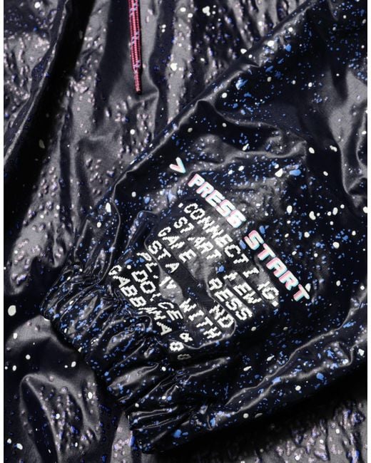 Dolce & Gabbana Blue D&g Game Hooded Men Sweatshirt Sweater for men