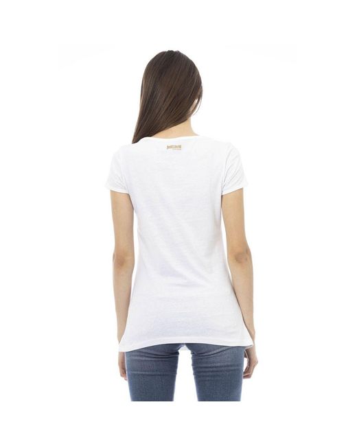 Just Cavalli White Cotton Tops & T-Shirt