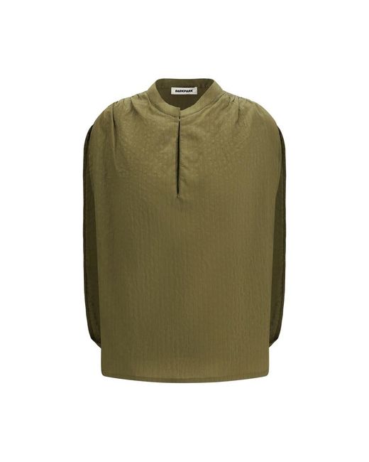 DARKPARK Green Bicolor Modal Blouse