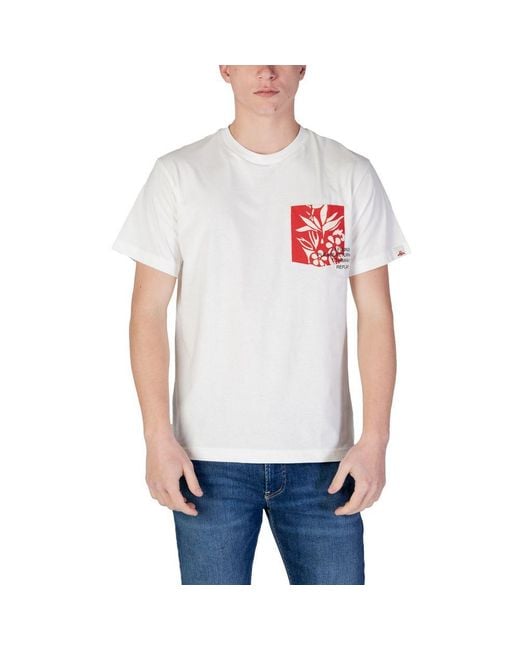Replay White Cotton T for men