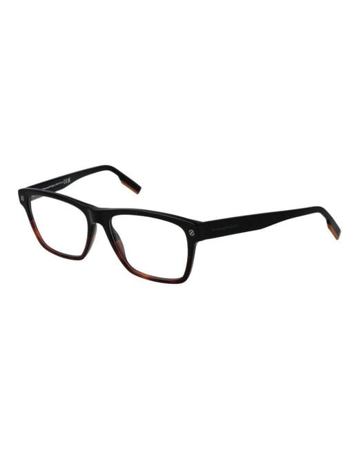 Zegna Black Acetate Glasses (Frames) for men