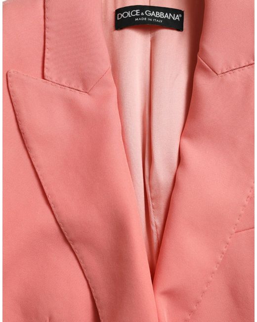 Dolce & Gabbana Pink Chic Peak Lapel Blazer