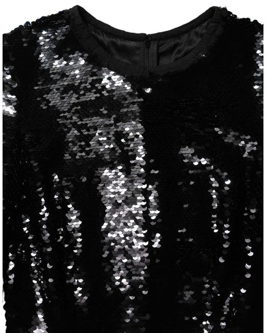 Dolce & Gabbana Black Bodycon Mermaid Sequinned Gown Dress