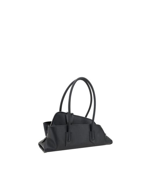 The Attico Black Calf Leather Bos Taurus Shoulder Bag