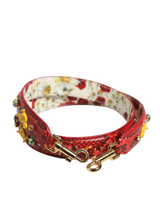 Dolce & Gabbana Pink Multicolor Embellished Handbag Accessory Shoulder Strap for men