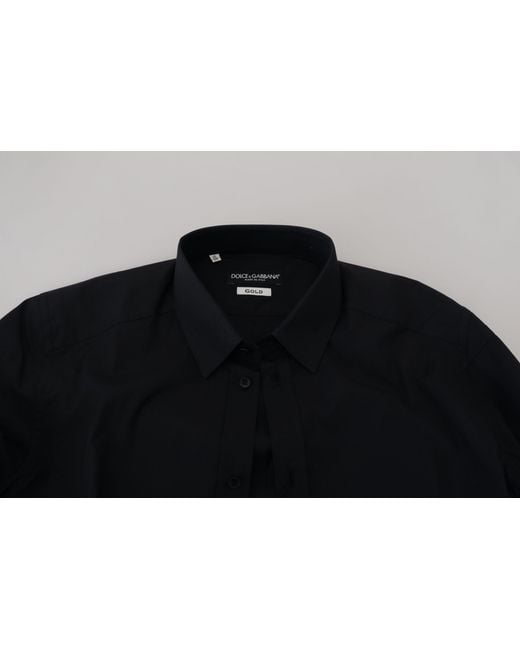 Dolce & Gabbana Blue Chic Cotton Dress Shirt for men