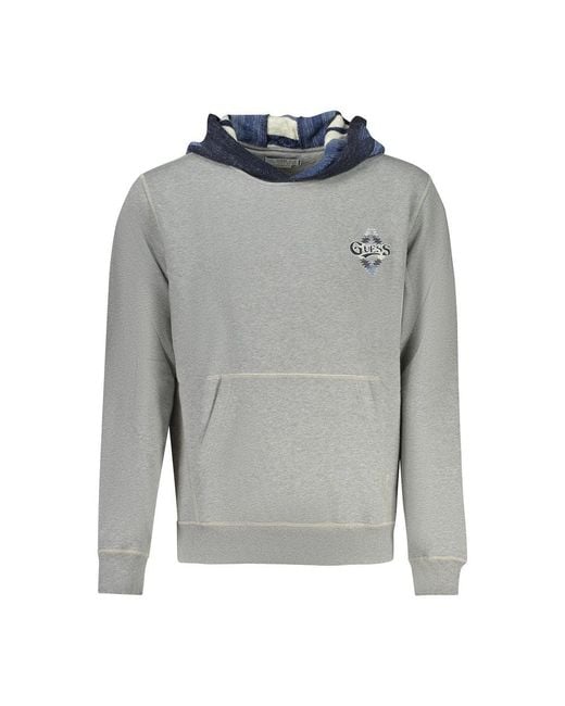 Guess Gray Cotton Men Sweater for men