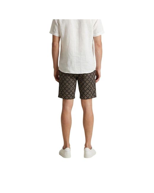 Gianni Lupo Black Cotton Bermuda Shorts for men