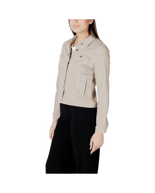 Street One Gray Cotton Jackets & Coat