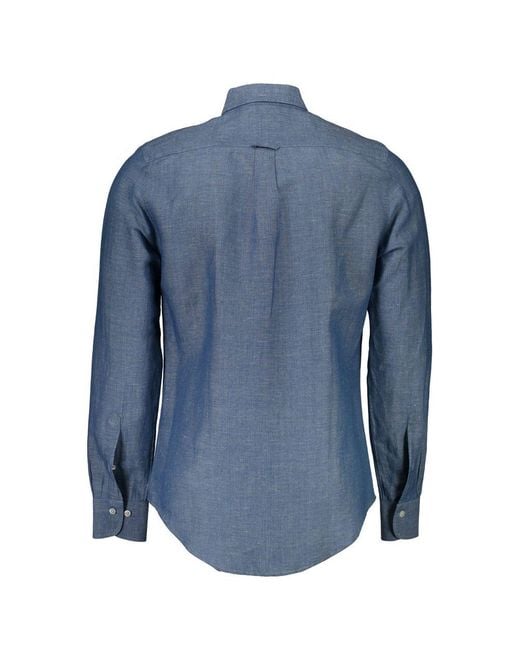 Gant Blue Linen Shirt for men