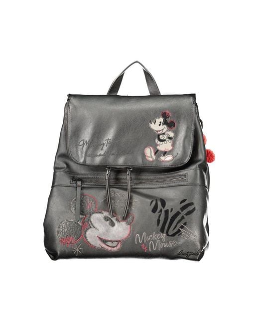 Desigual Gray Nero Polyurethane 's Backpack