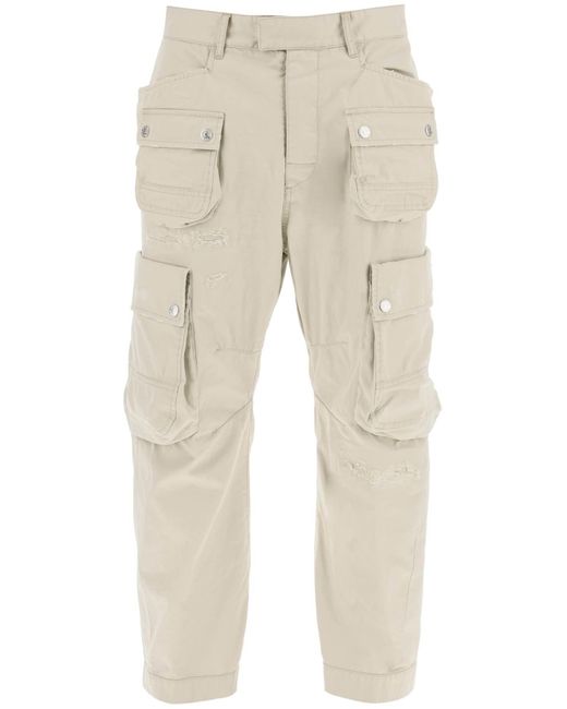 DSquared² Natural Multi-Pocket Cargo Pants for men
