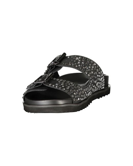 Laura Biagiotti Black Polyurethane 's Slipper