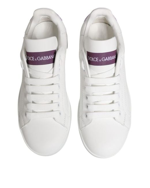 Dolce & Gabbana White Daymaster Leather Sneakers