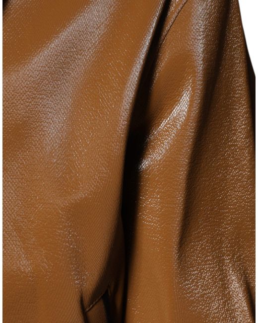 Dolce & Gabbana Brown Leather Jackets for men