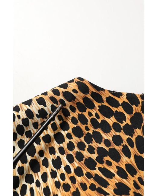 Dolce & Gabbana Black Leopard Print Silk Sheath Midi Dress Elastane
